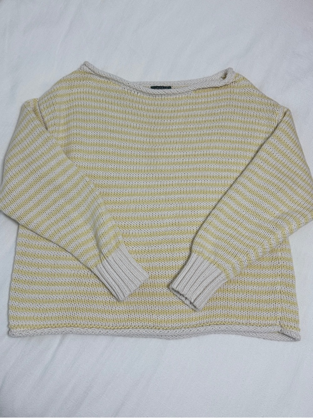 Wild Fable Striped Yellow & Cream Women’s Knit Sweater XS